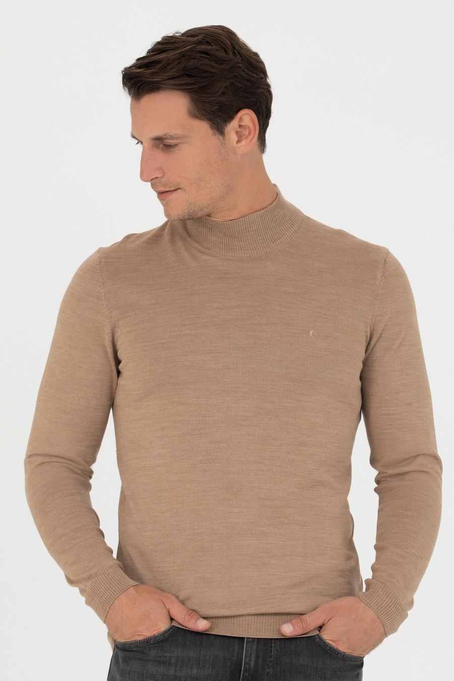 Camel Çeyrek Balıkçı Triko Kazak - 50270172013