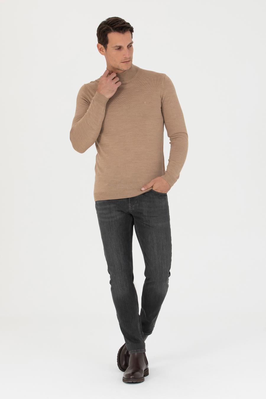 Camel Çeyrek Balıkçı Triko Kazak - 50270172013