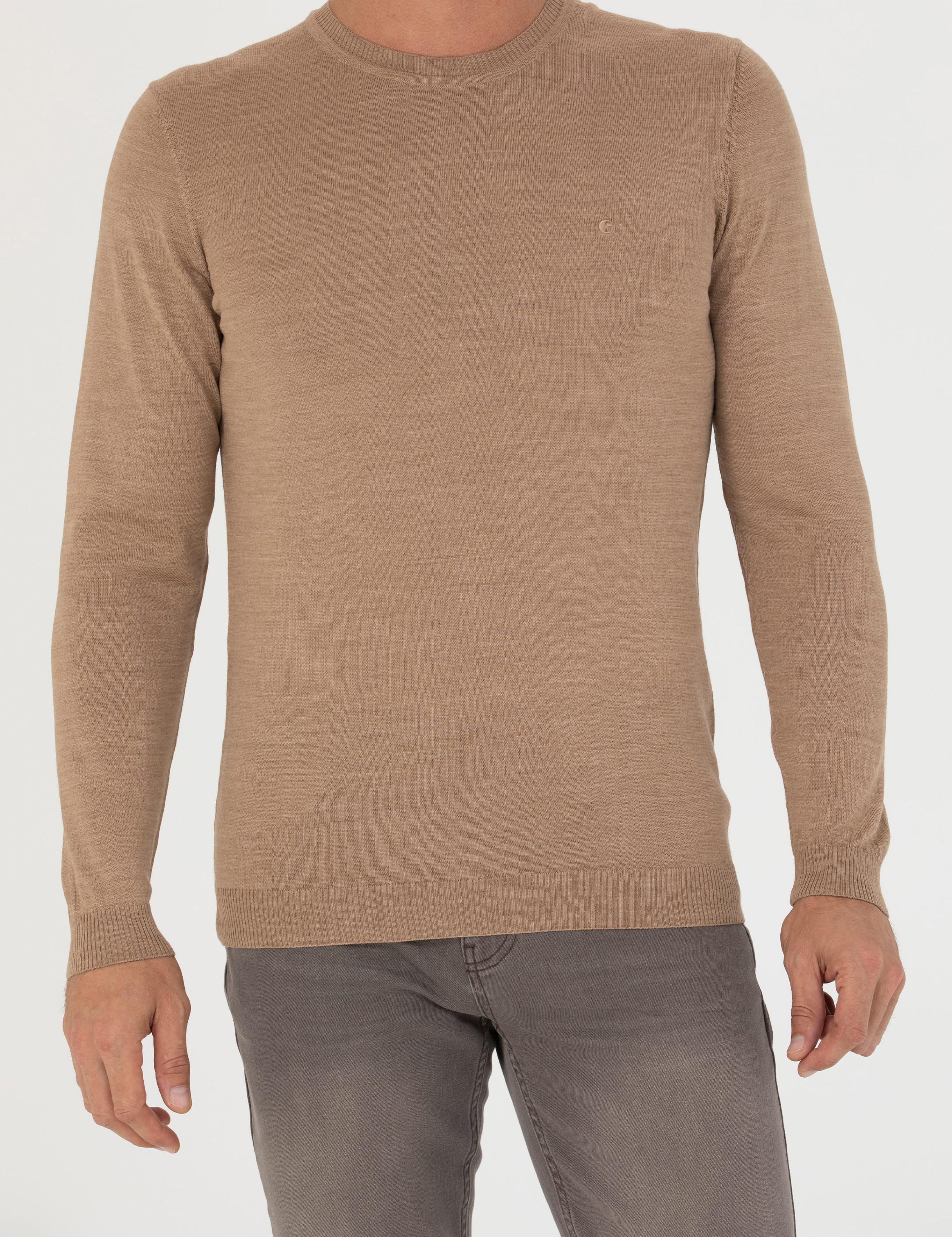 Camel Slim Fit Bisiklet Yaka Triko Kazak - 50270174033