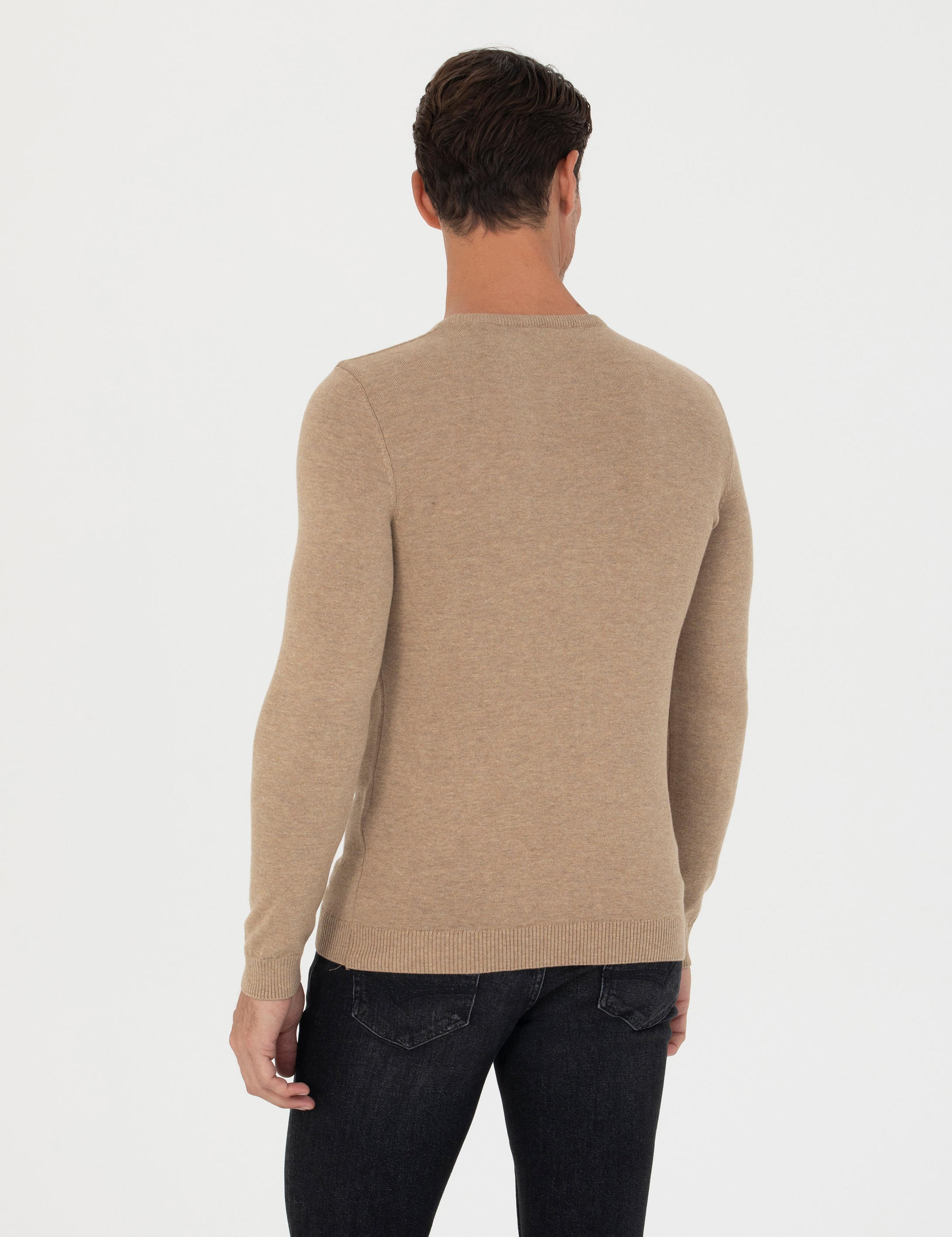 Camel Slim Fit Bisiklet Yaka Triko Kazak - 50270175057