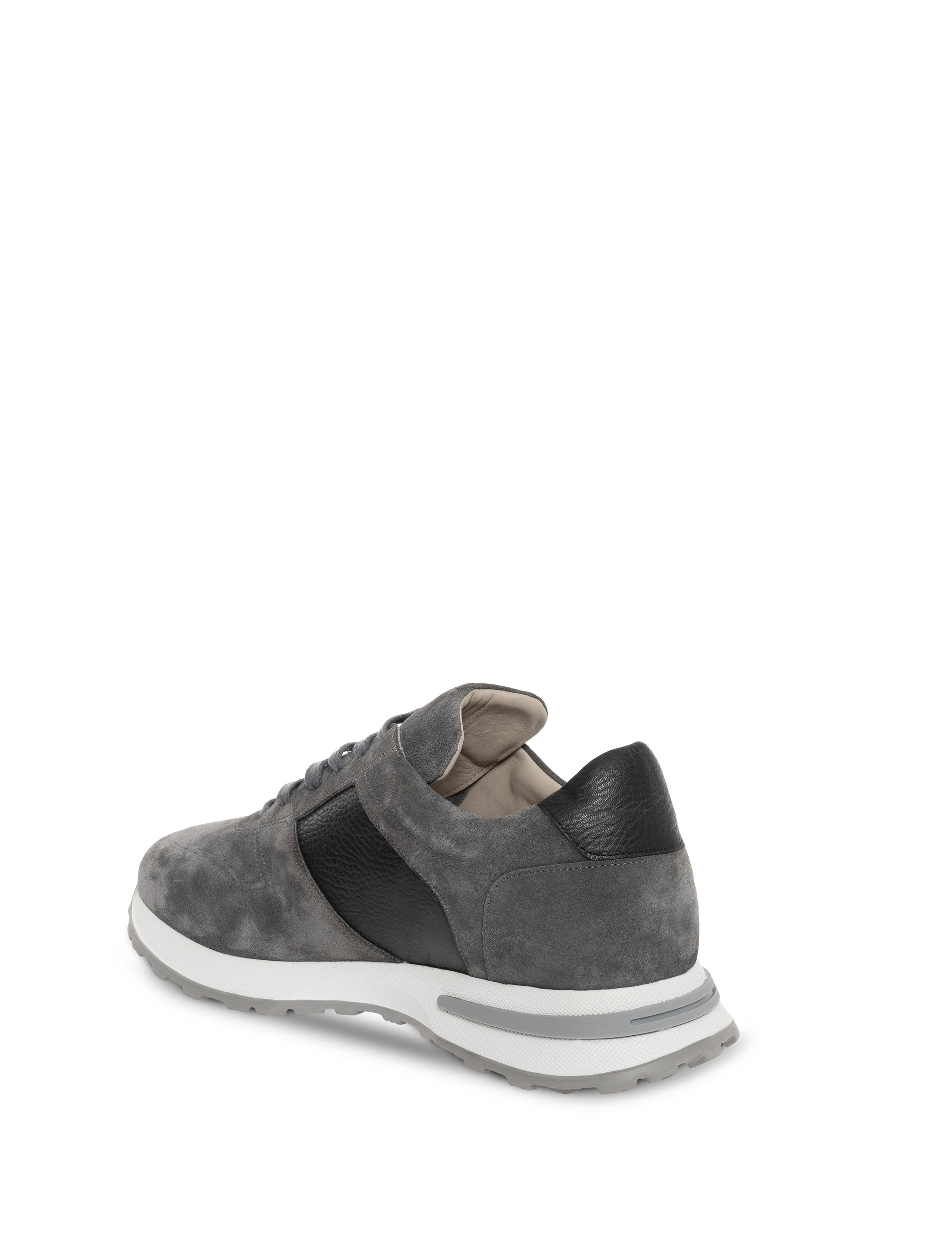 Gri Eva Taban %100 Deri Sneaker Ayakkabı - 50278446015