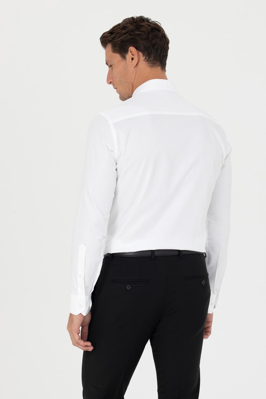 Beyaz Slim Fit Uzun Kollu Gömlek - 50280192004