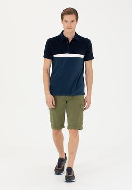 Haki Slim Fit Jean Bermuda Şort