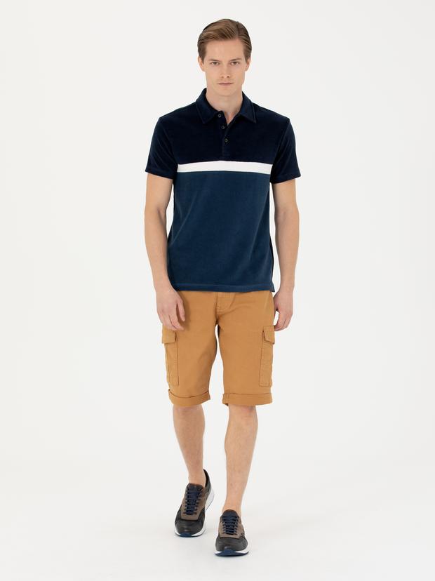 Camel Slim Fit Jean Bermuda Şort