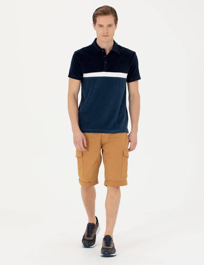 Camel Slim Fit Jean Bermuda Şort