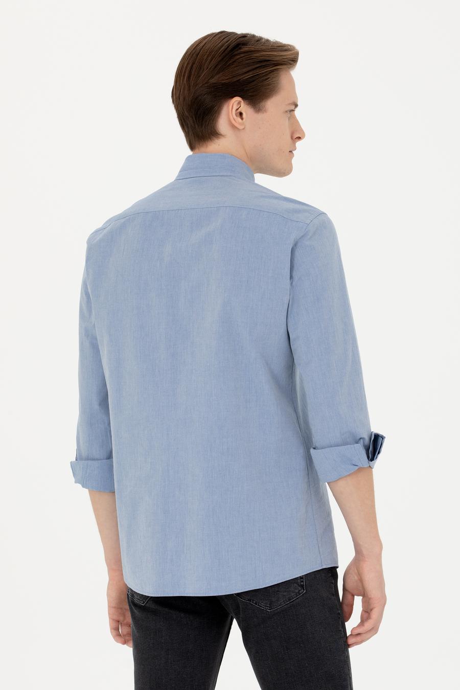 İndigo Slim Fit Uzun Kollu Gömlek - 50265476121