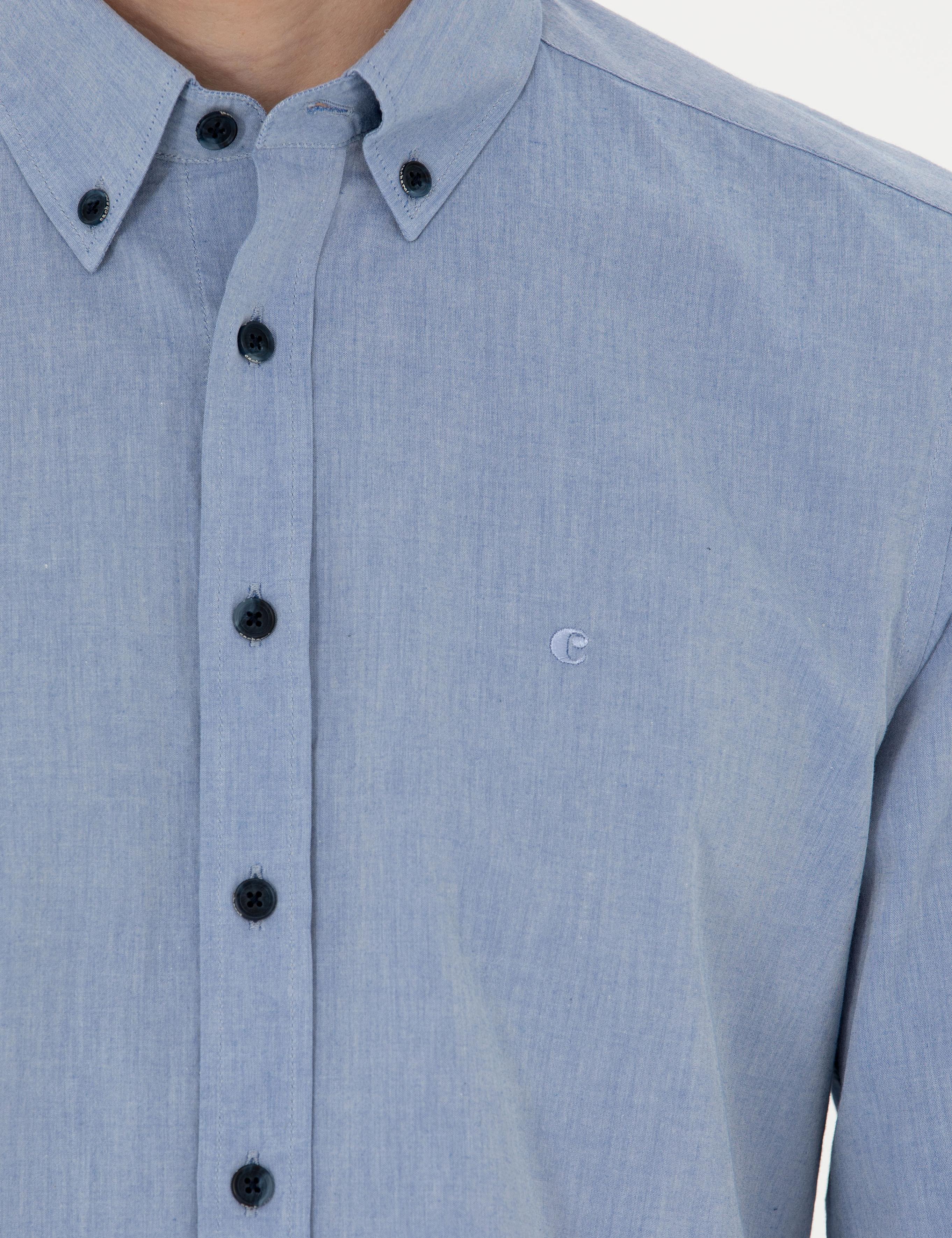 İndigo Slim Fit Uzun Kollu Gömlek - 50265476121