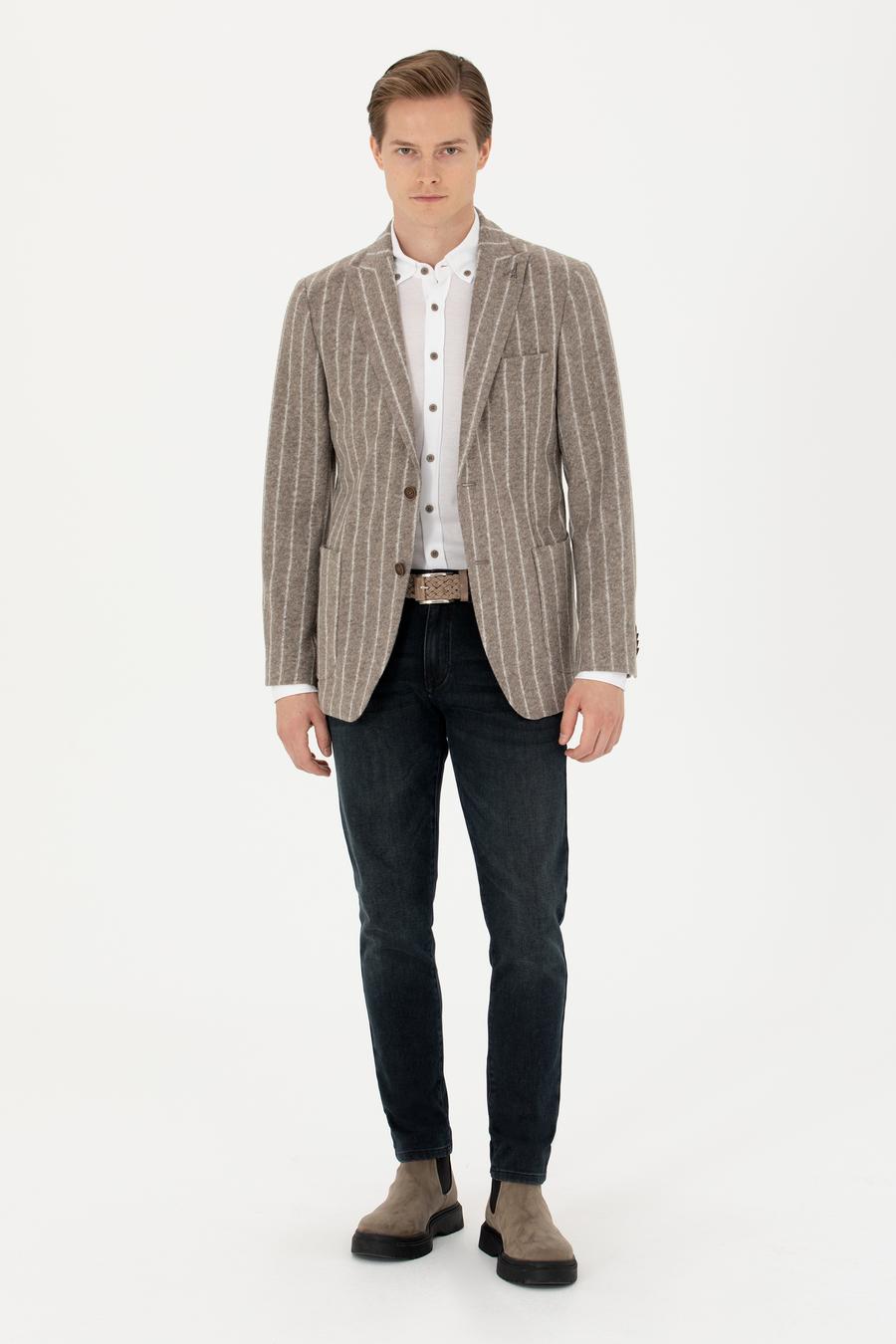 Vizon Slim Fit Yün Karışımlı Klasik Ceket - 50272728041