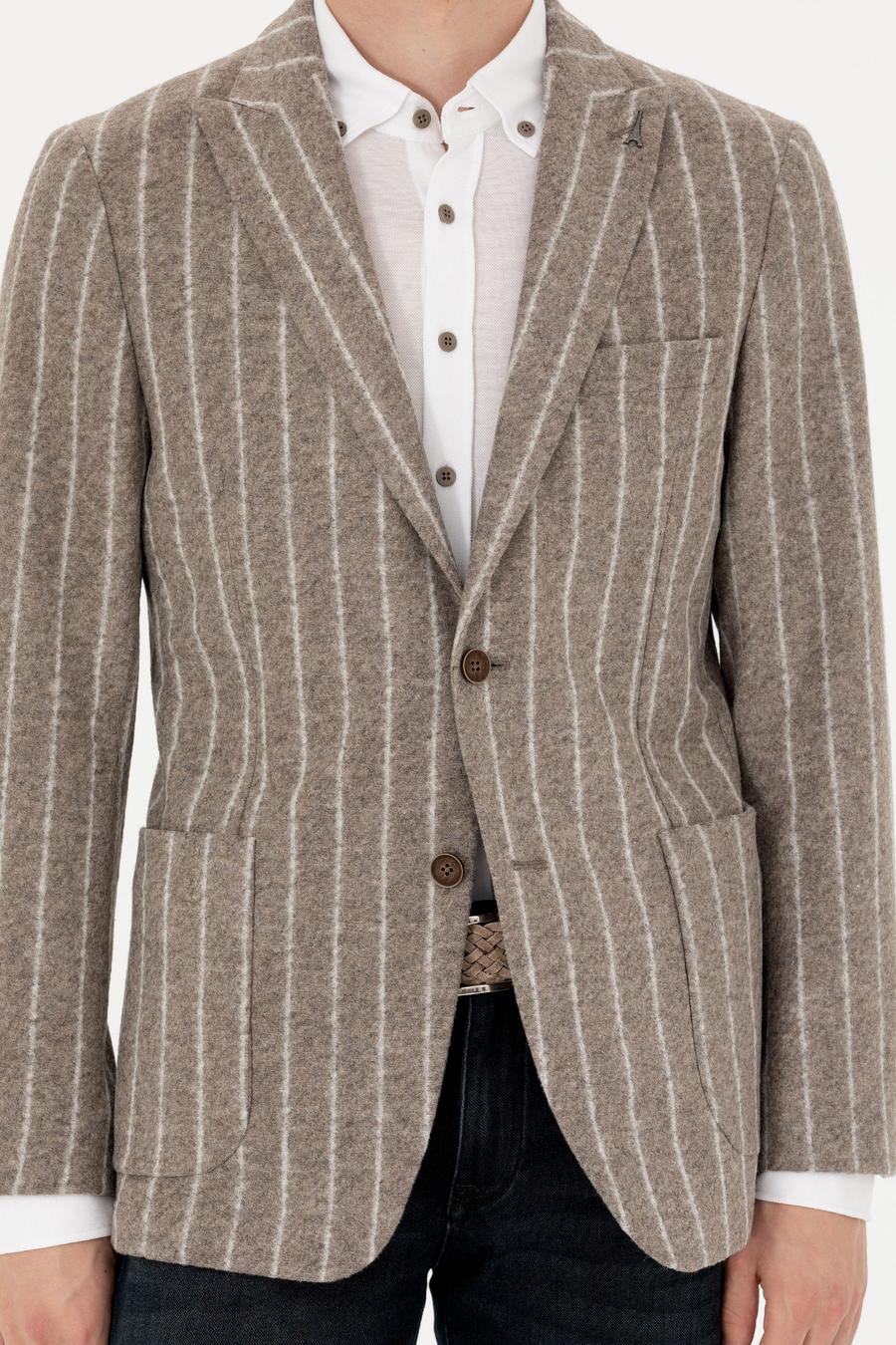 Vizon Slim Fit Yün Karışımlı Klasik Ceket - 50272728041