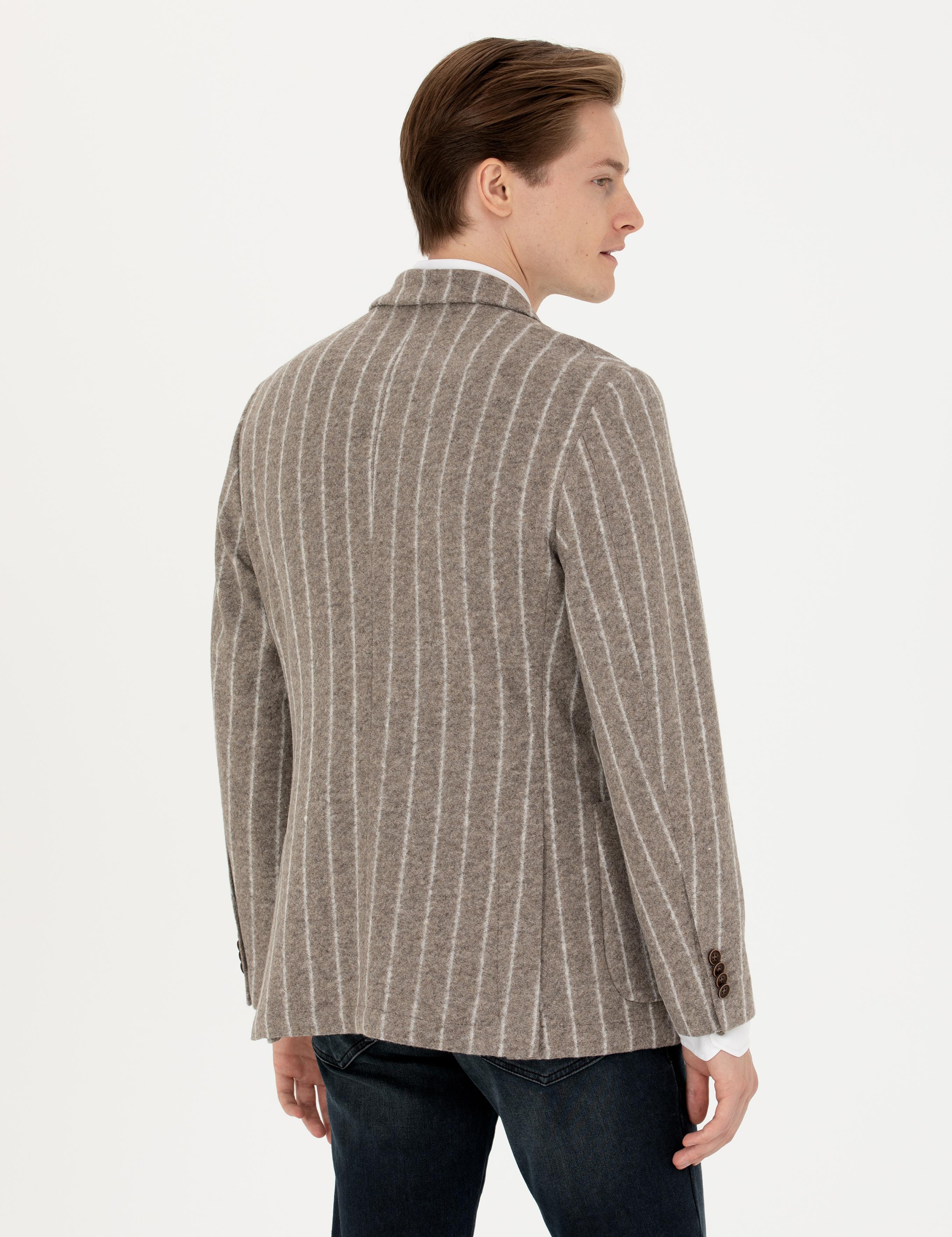 Vizon Slim Fit Yün Karışımlı Klasik Ceket - 50272728041