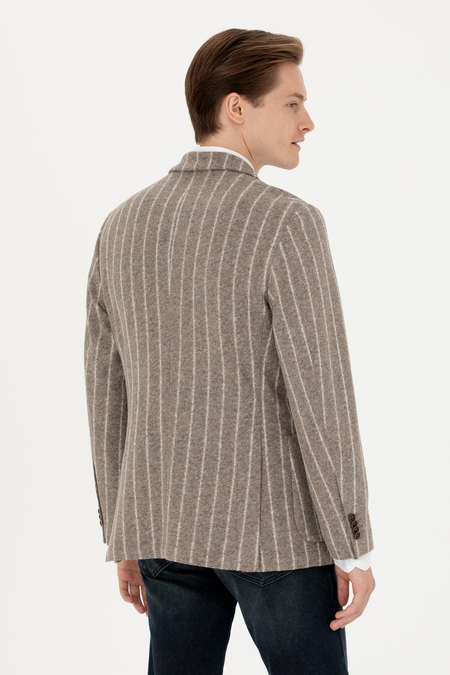 Vizon Slim Fit Yün Karışımlı Klasik Ceket - 50272728041
