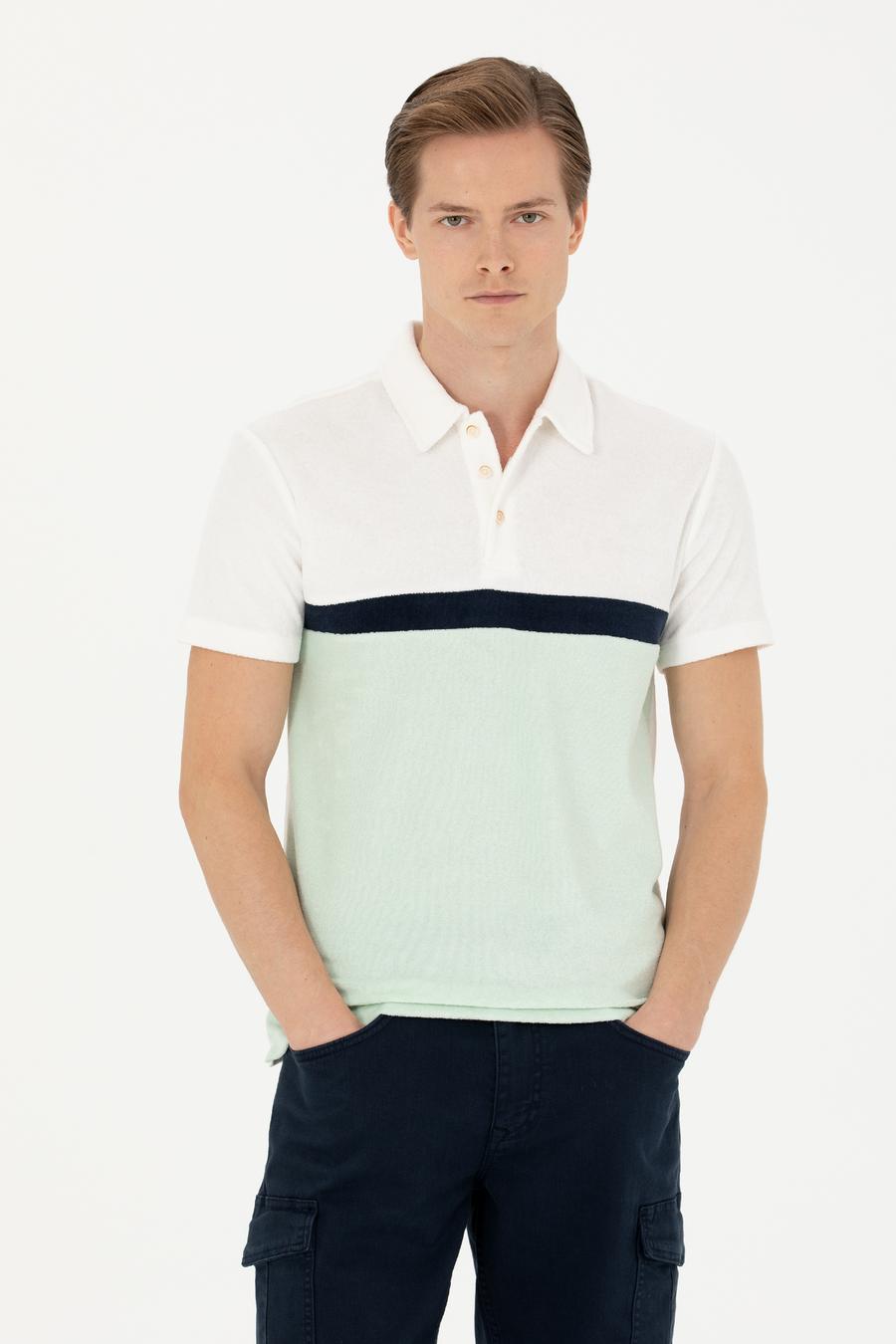 Yeşil Slim Fit Polo Yaka T-shirt - 50283240017