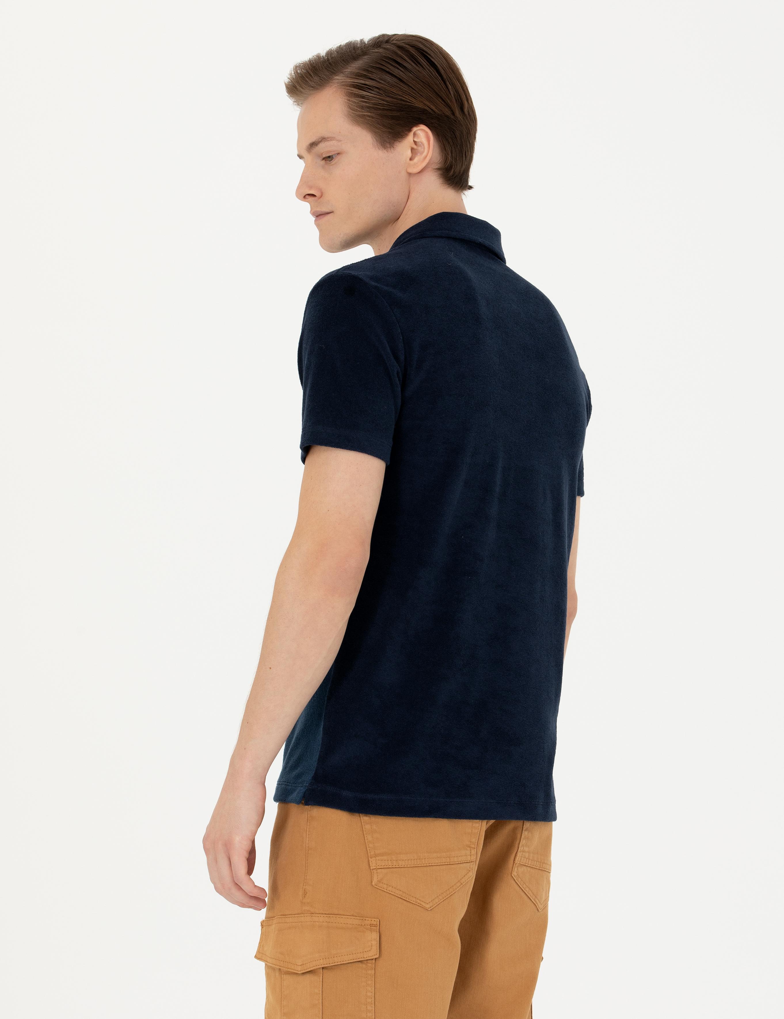 Lacivert Slim Fit Polo Yaka T-shirt - 50283240006
