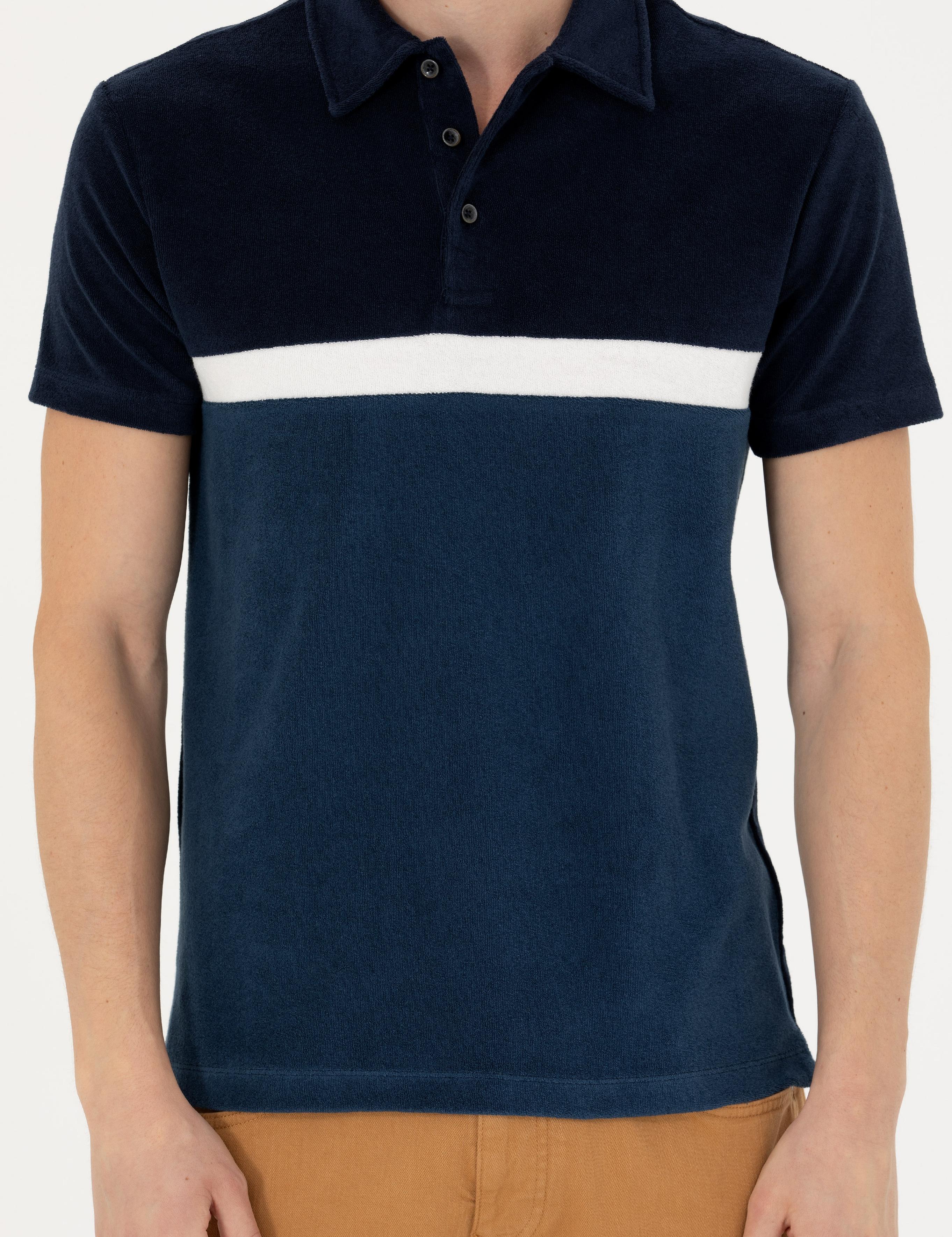 Lacivert Slim Fit Polo Yaka T-shirt - 50283240006