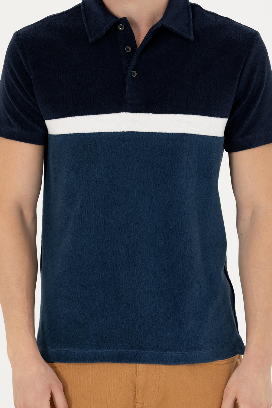 Lacivert Slim Fit Polo Yaka T-shirt - 50283240006