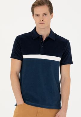 Lacivert Slim Fit Polo Yaka T-shirt