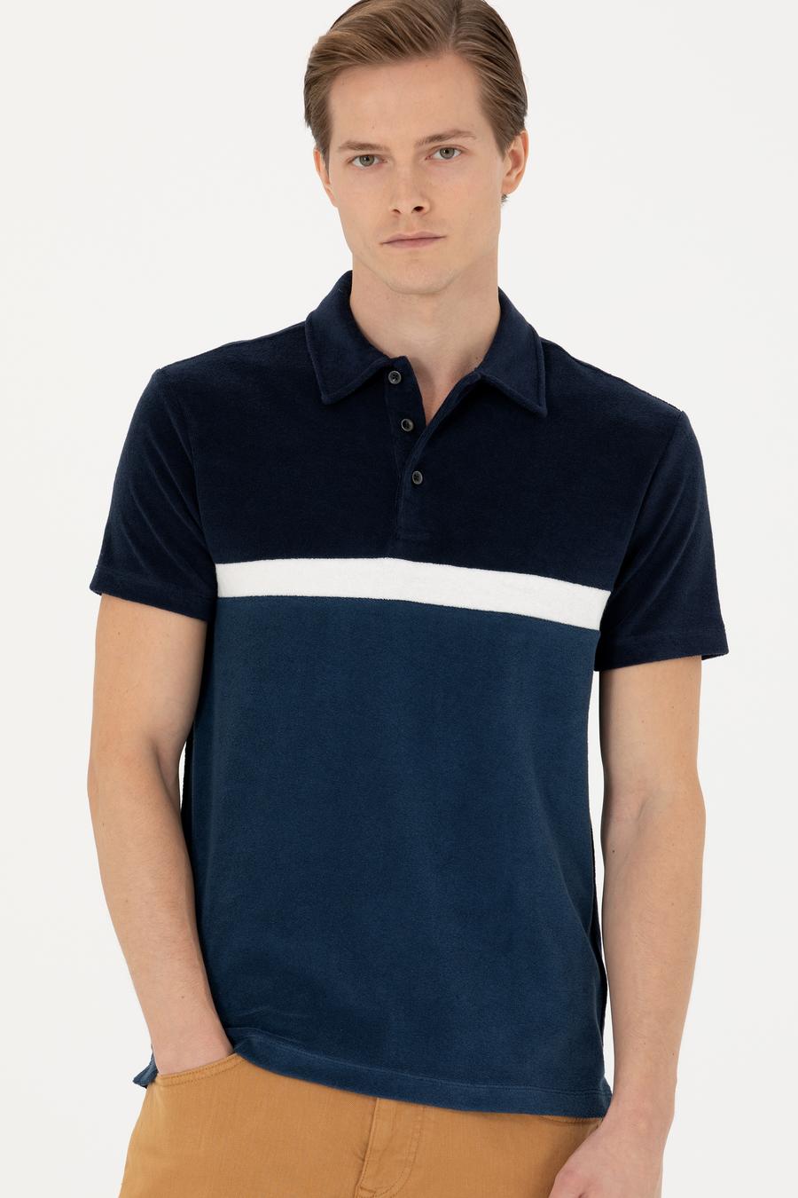 Lacivert Slim Fit Polo Yaka T-shirt - 50283240006