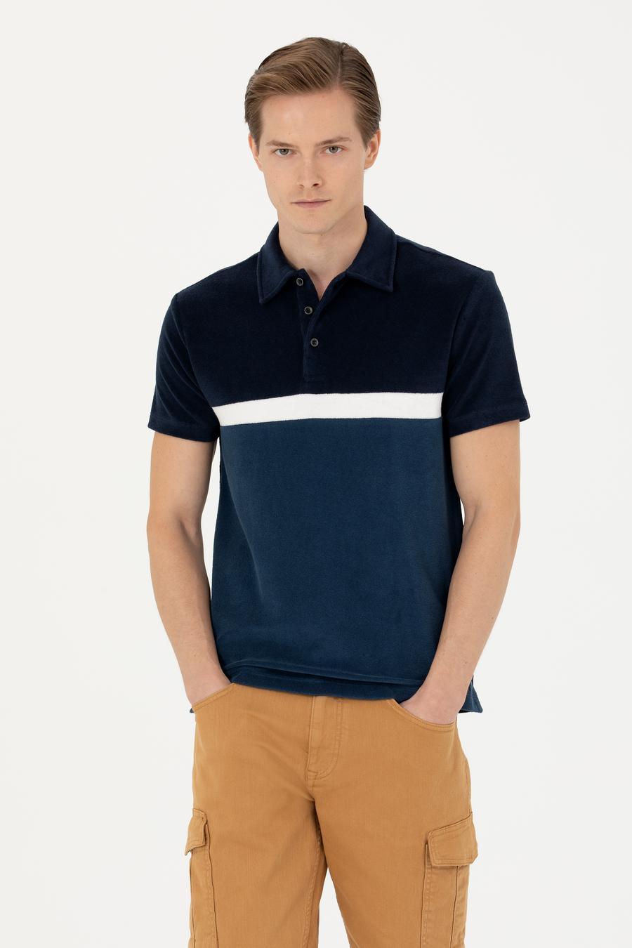 Lacivert Slim Fit Polo Yaka T-shirt - 50283240006