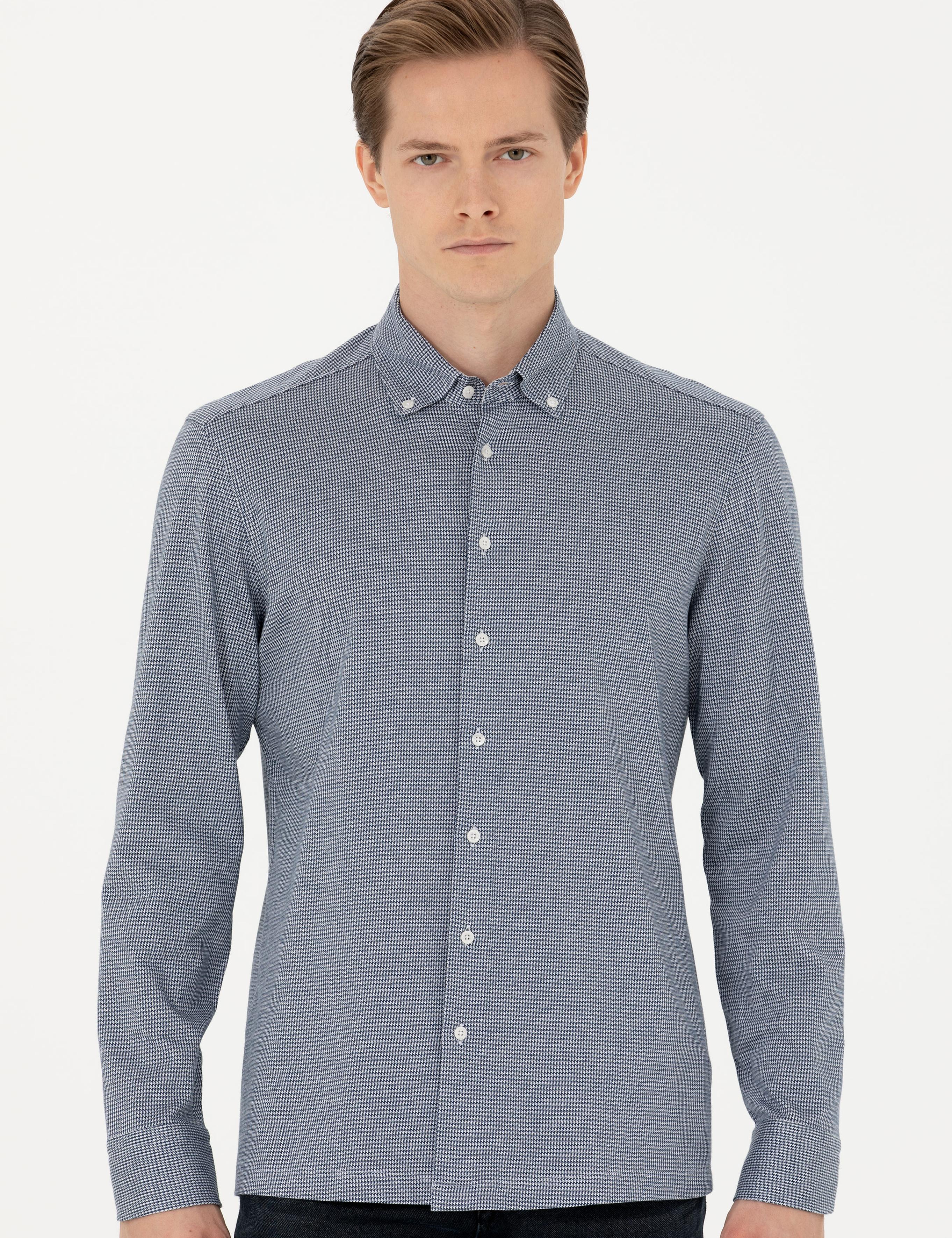 İndigo Slim Fit Uzun Kollu Gömlek - 50255655040