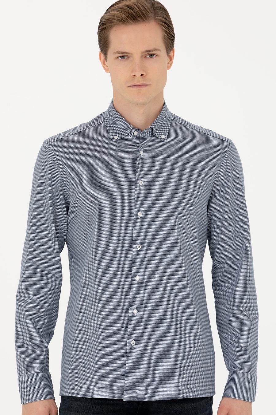 İndigo Slim Fit Uzun Kollu Gömlek - 50255655040
