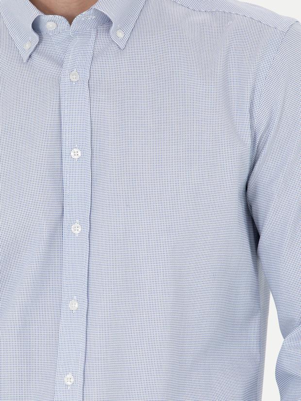Açık Mavi Slim Fit Uzun Kollu Gömlek