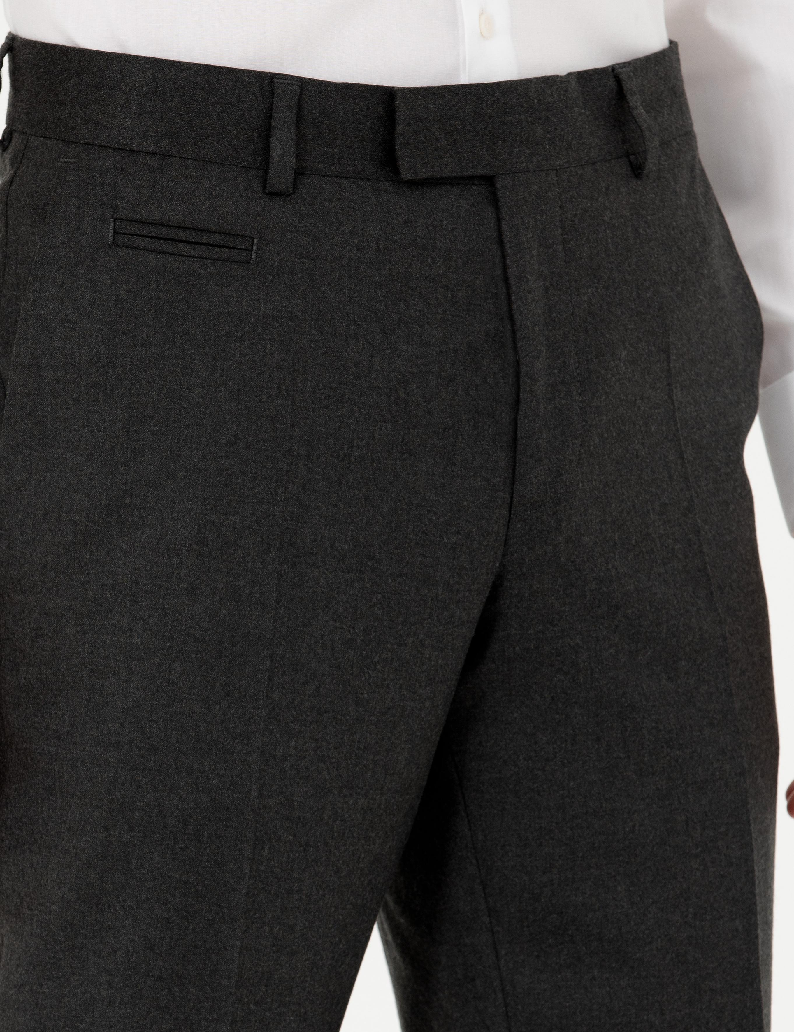 Yeşil Slim Fit Yün Karışımlı Kumaş Pantolon - 50270151042