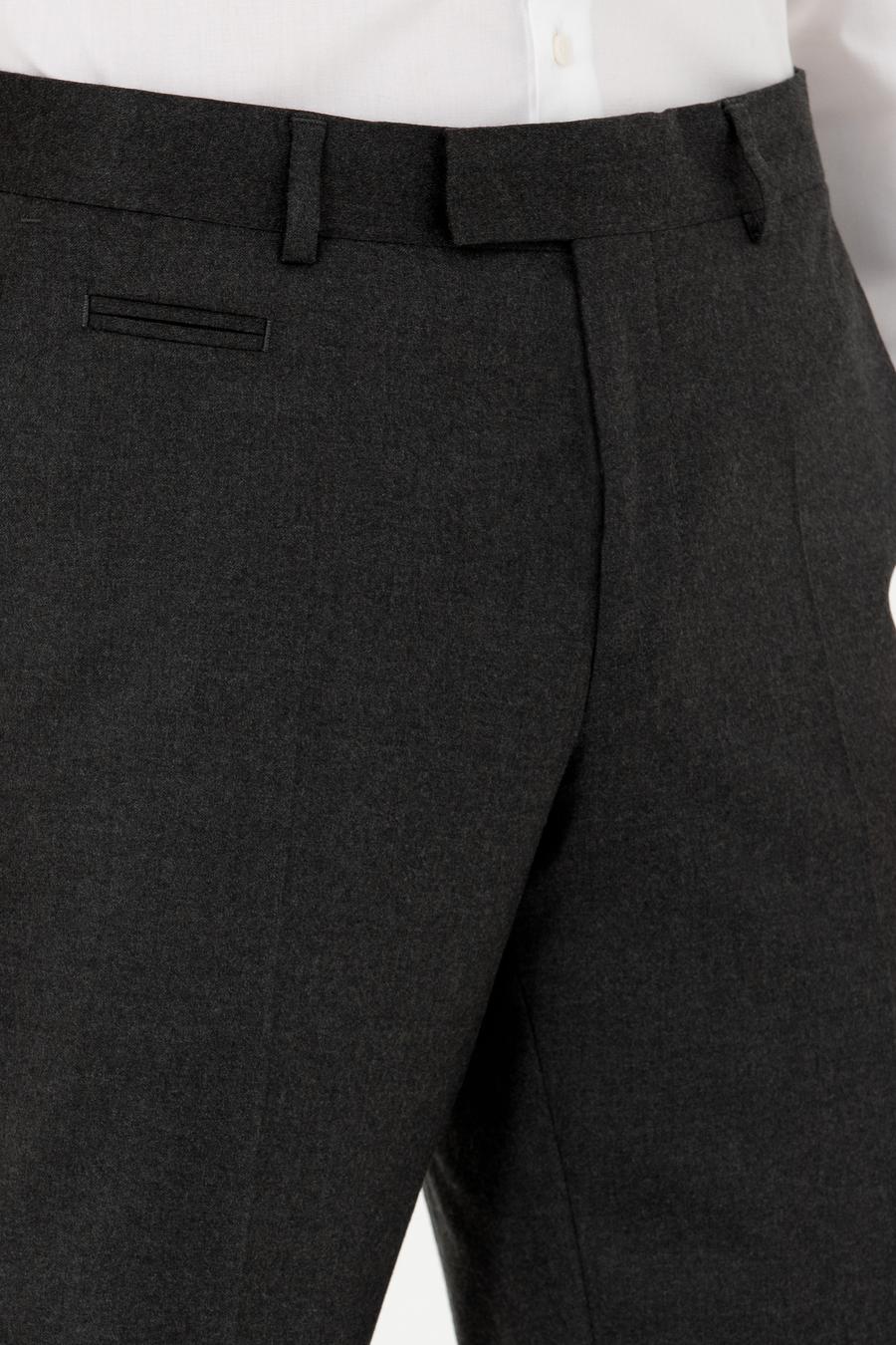 Yeşil Slim Fit Yün Karışımlı Kumaş Pantolon - 50270151042
