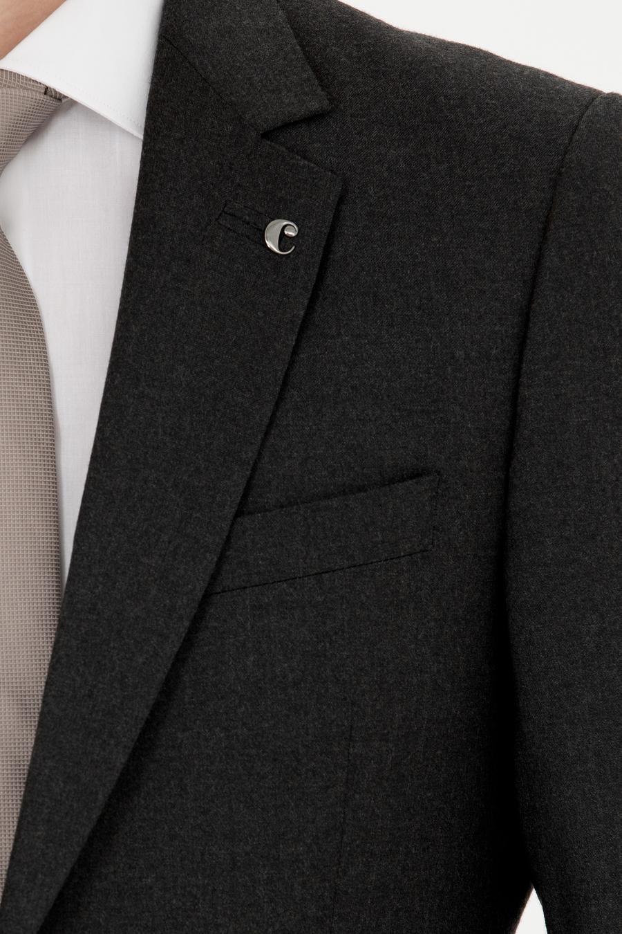 Yeşil Slim Fit Yün Karışımlı Klasik Ceket - 50270152302