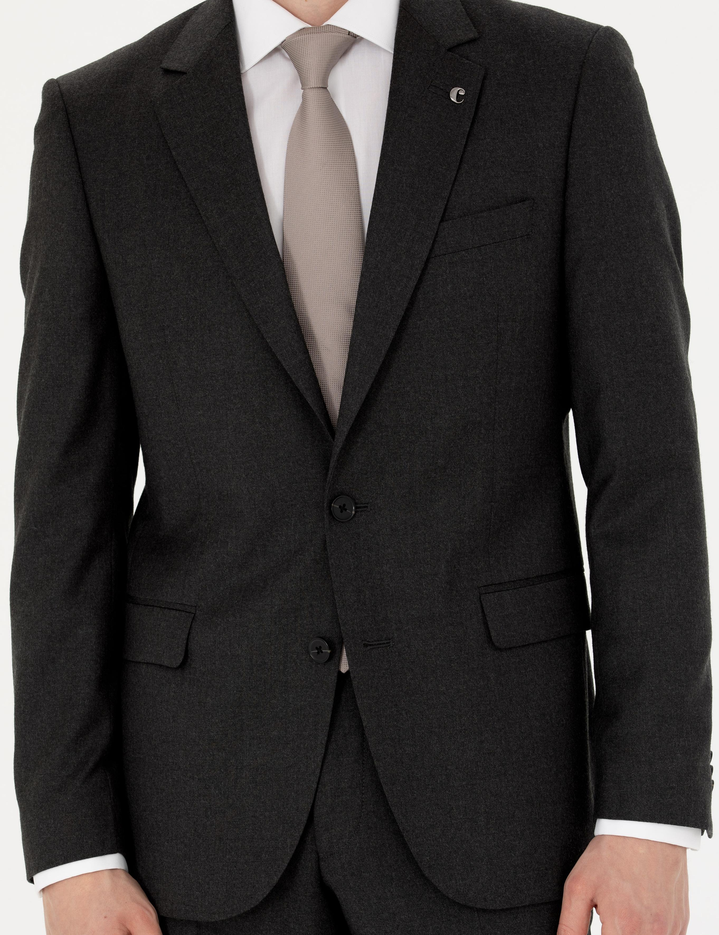 Yeşil Slim Fit Yün Karışımlı Klasik Ceket - 50270152302
