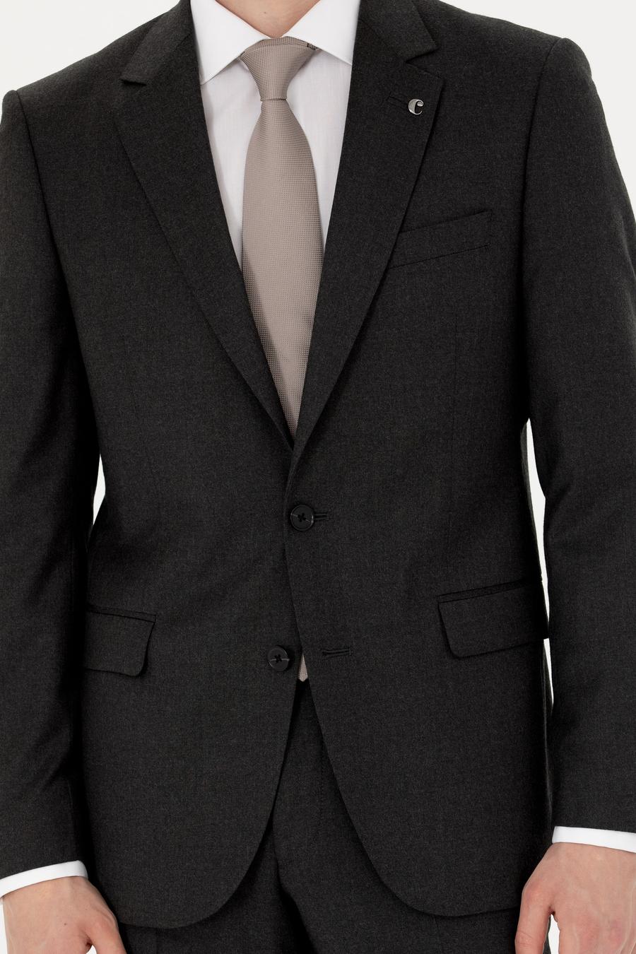 Yeşil Slim Fit Yün Karışımlı Klasik Ceket - 50270152302