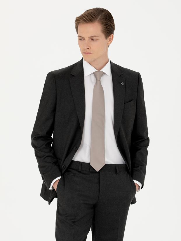 Yeşil Slim Fit Yün Karışımlı Klasik Ceket