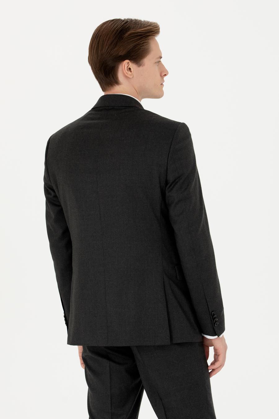 Yeşil Slim Fit Yün Karışımlı Klasik Ceket - 50270152302