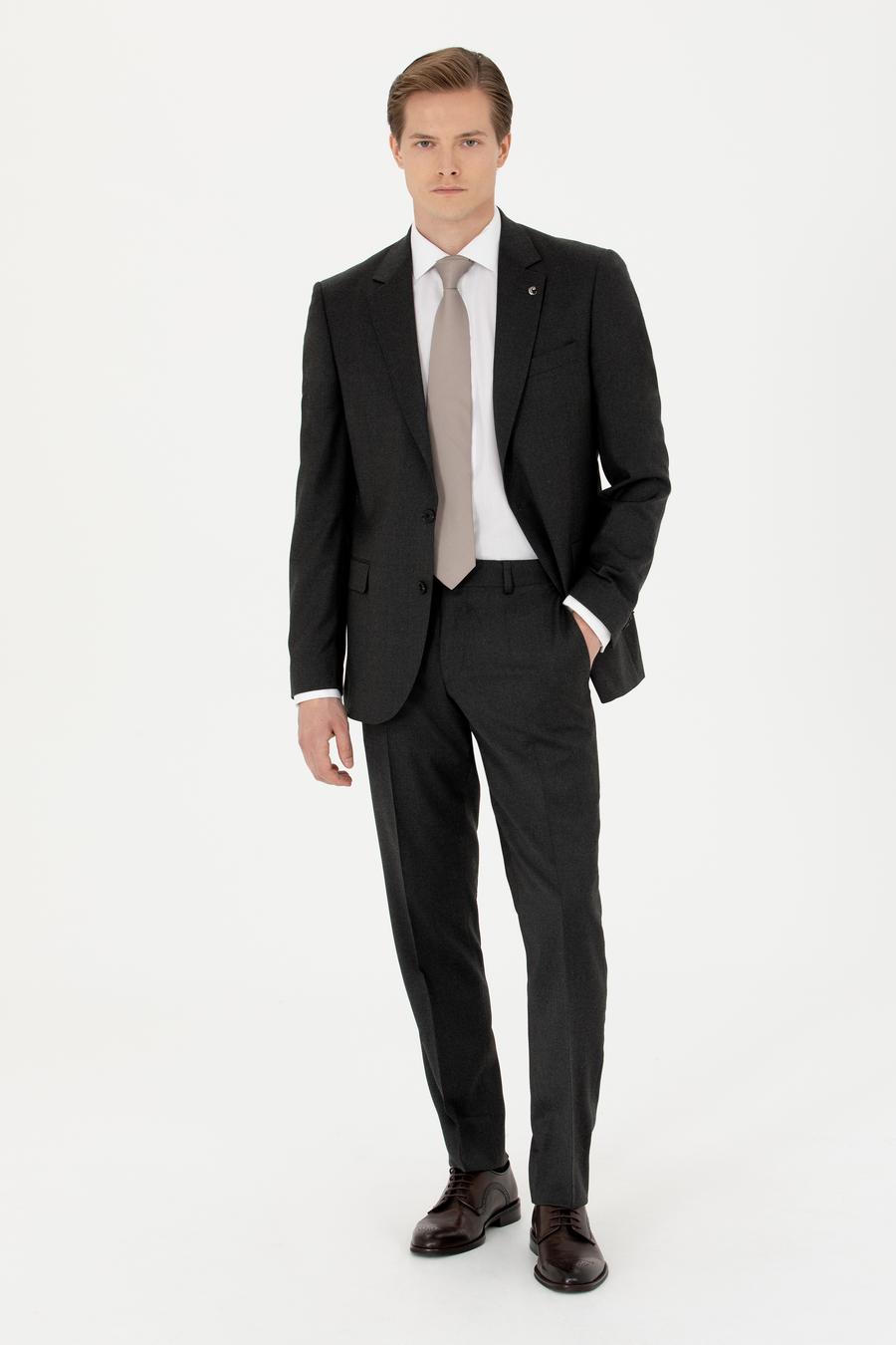 Yeşil Slim Fit Yün Karışımlı Klasik Ceket - 50270152302