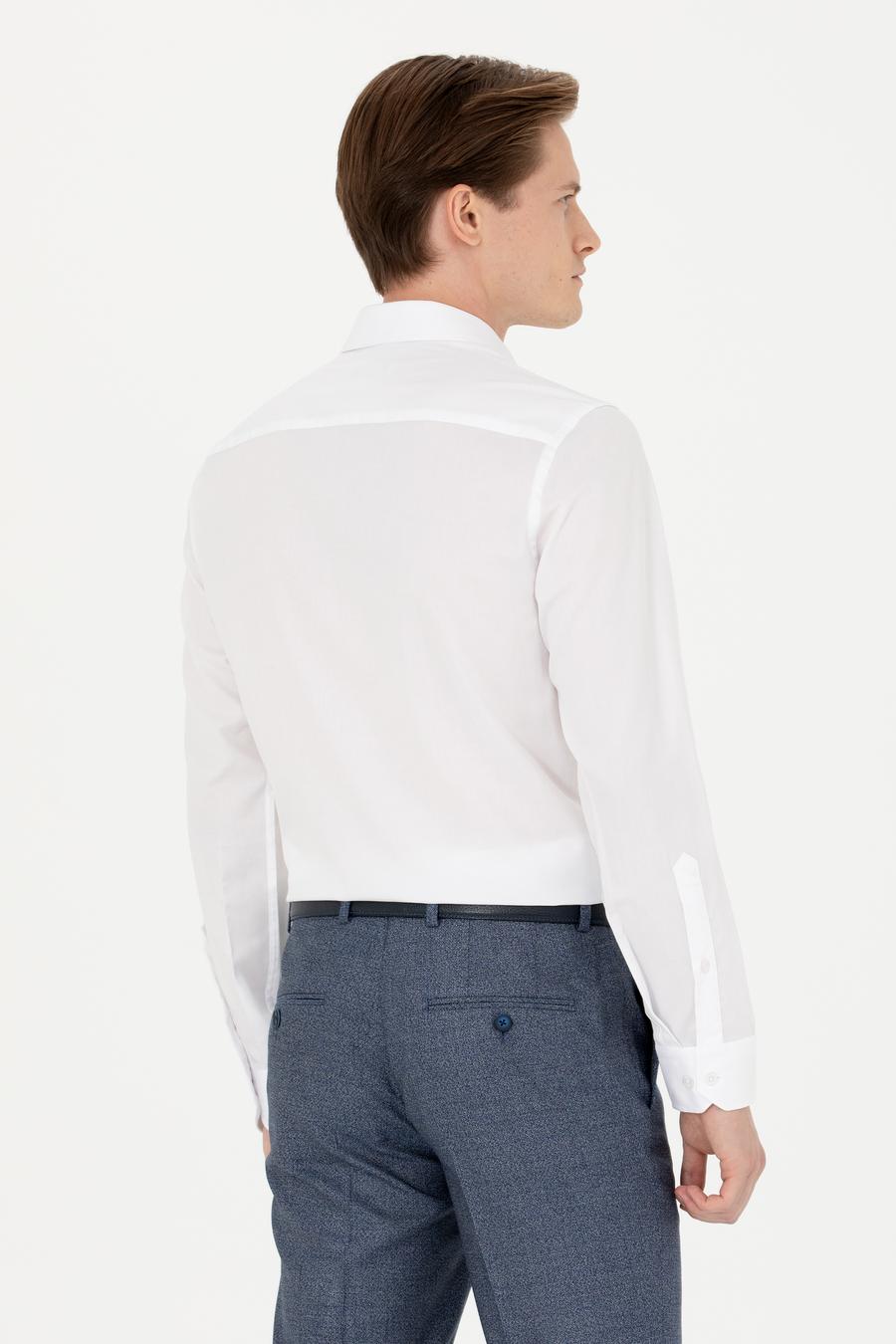 Beyaz Slim Fit Uzun Kollu Gömlek - 50273445022