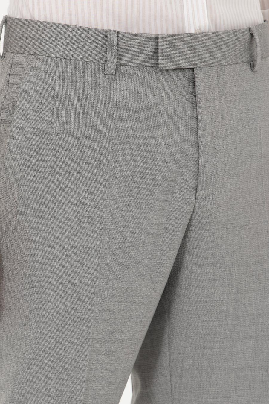 Gri Slim Fit %100 Yün Kumaş Pantolon - 50270148002
