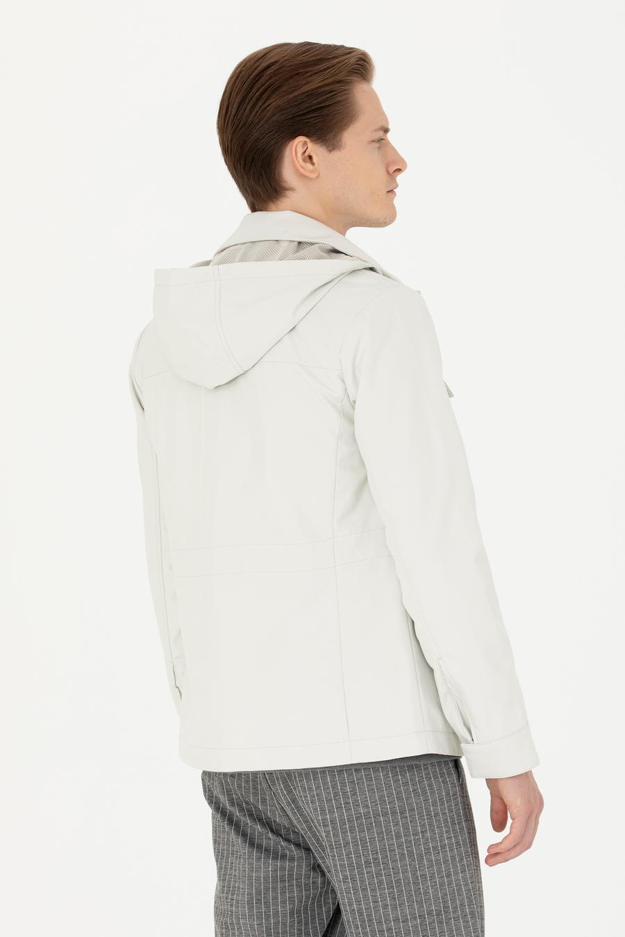 Taş Çıkartılabilir Kapüşonlu Mont - 50273892041