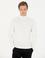 Ekru Slim Fit Yarım Balıkçı Basic Triko Kazak