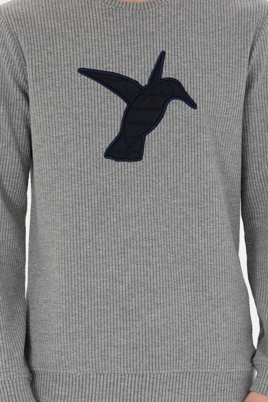 Gri Melanj Bisiklet Yaka Sweatshirt - 50275562005