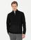 Siyah Regular Fit Yarım Fermuarlı Cepli Sweatshirt