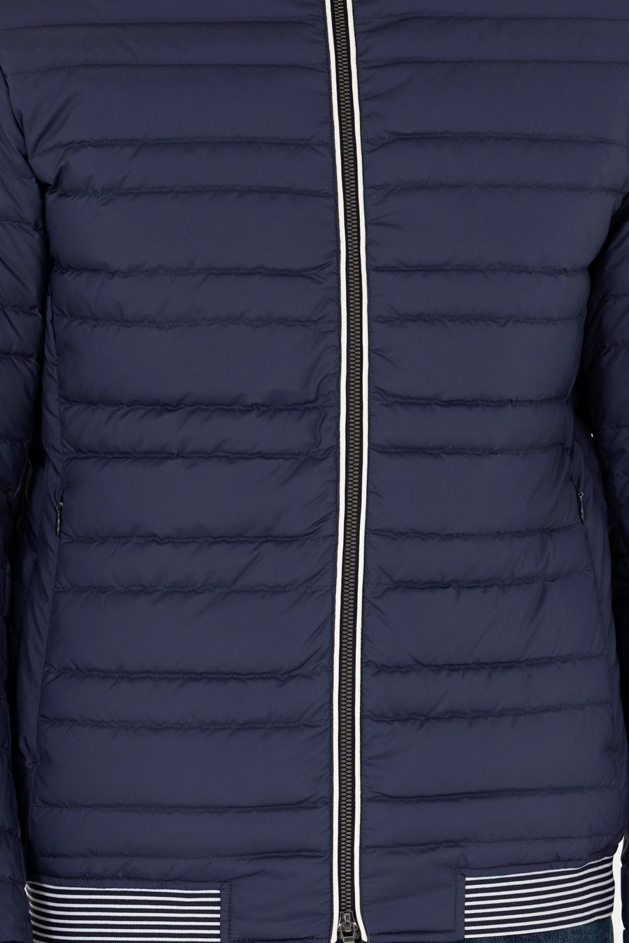 Lacivert İnce Kapitone Mont - 50273790022