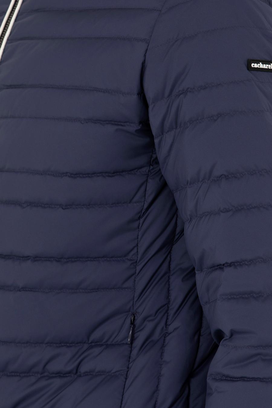 Lacivert İnce Kapitone Mont - 50273790022