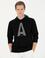 Siyah Regular Fit Pamuk Karışımlı Kapüşonlu Sweatshirt