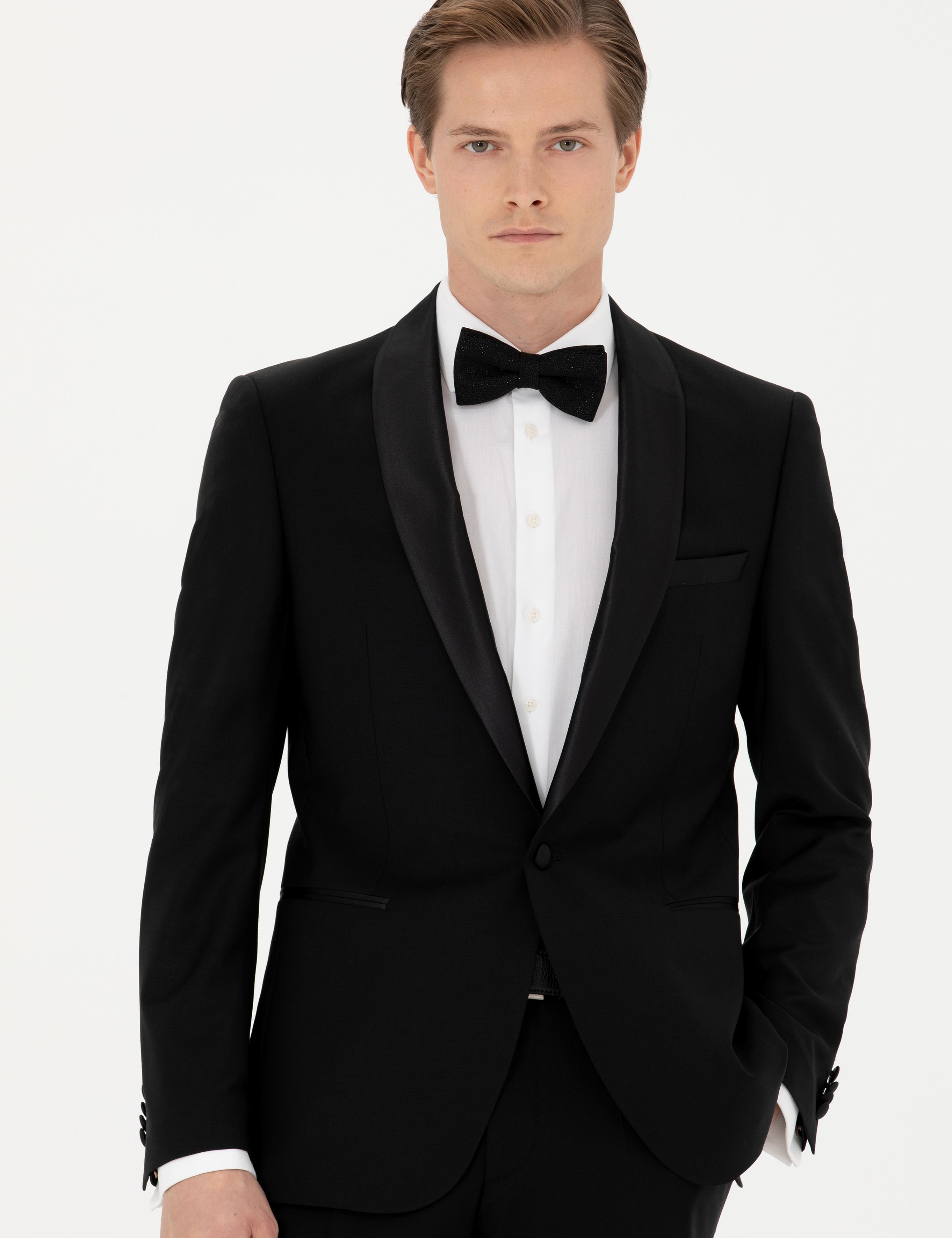 Siyah Slim Fit Smokin - 50283285011