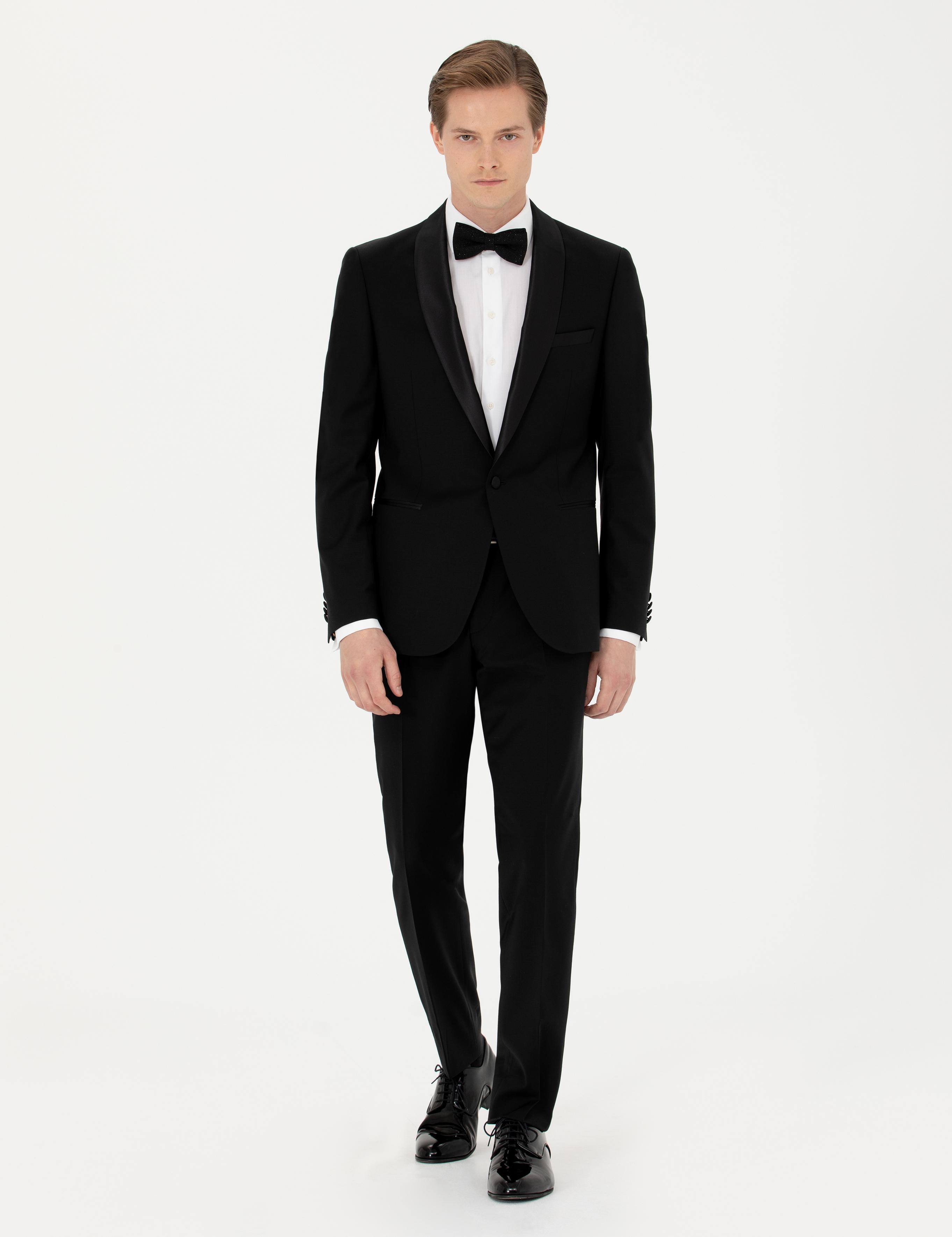 Siyah Slim Fit Smokin - 50283285011