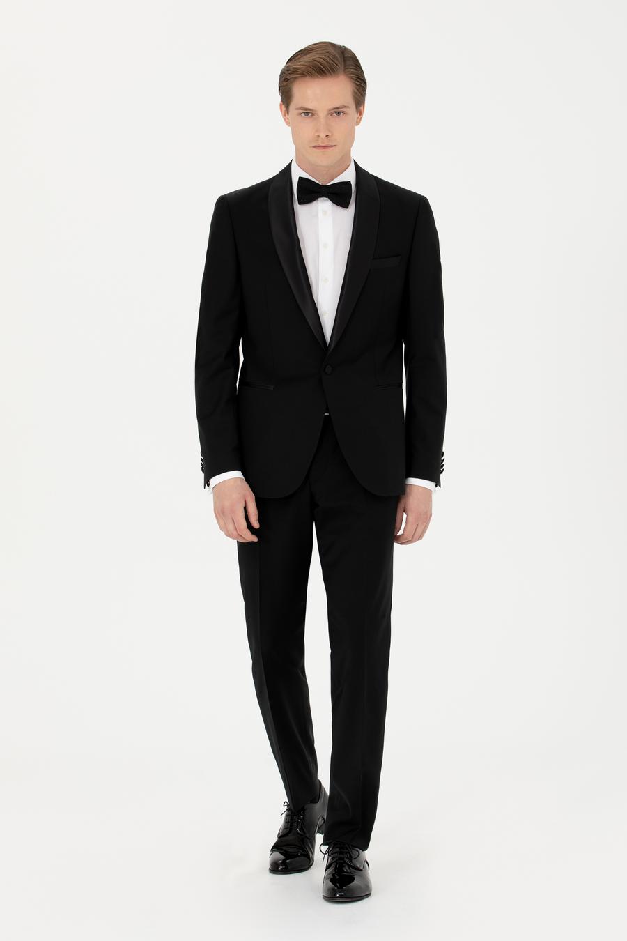 Siyah Slim Fit Smokin - 50283285011
