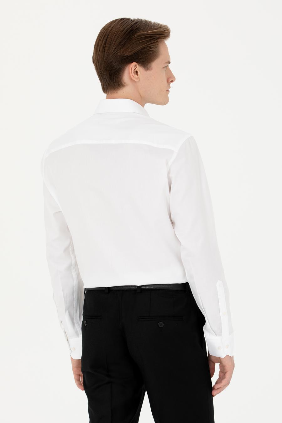 Beyaz Regular Fit Pamuk Gömlek - 50280160004