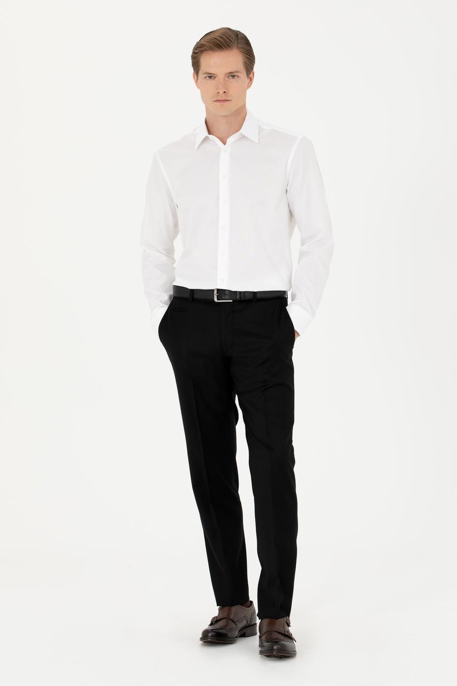 Beyaz Regular Fit Pamuk Gömlek - 50280160004
