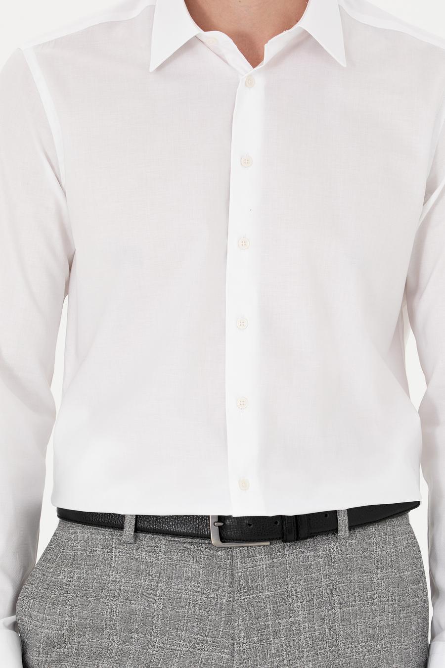 Beyaz Slim Fit Uzun Kollu Gömlek - 50279880005