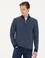 Lacivert Slim Fit Pamuk Karışımlı Yarım Fermuarlı Sweatshirt