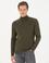 Haki Slim Fit Yarım Balıkçı Basic Triko Kazak